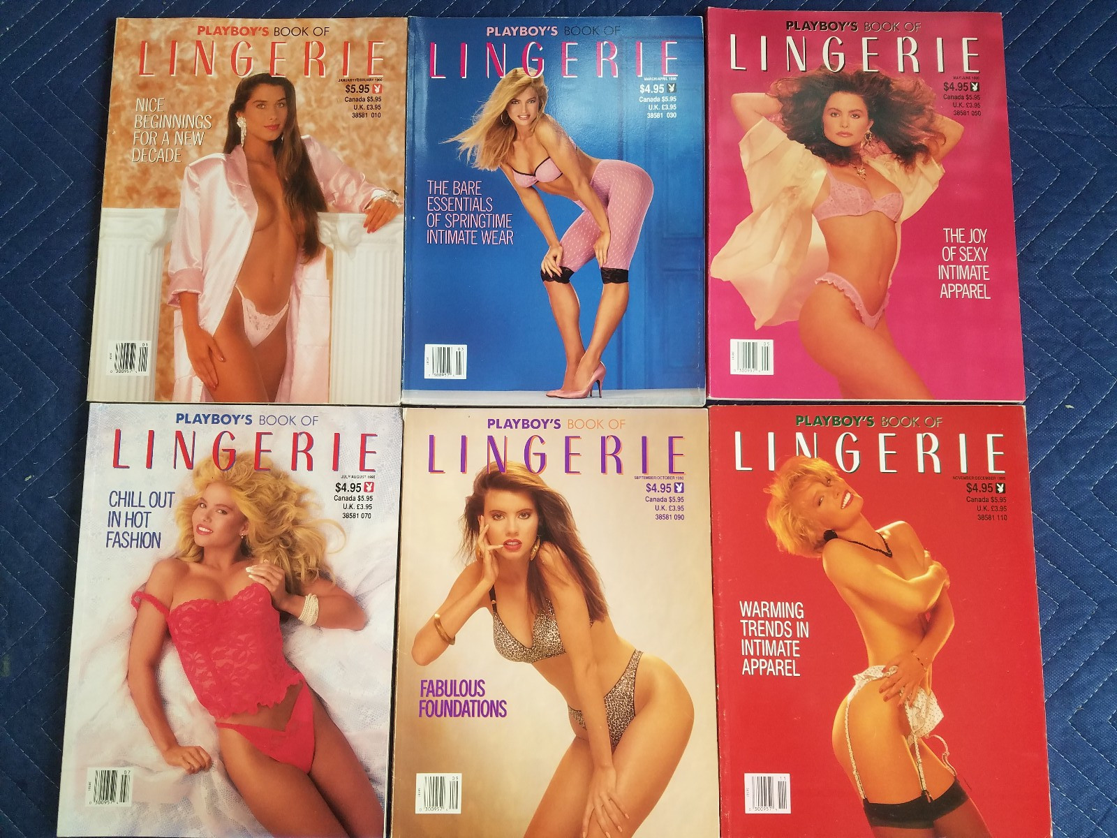 6 Playboy Press Special Editions LINGERIE from 1990