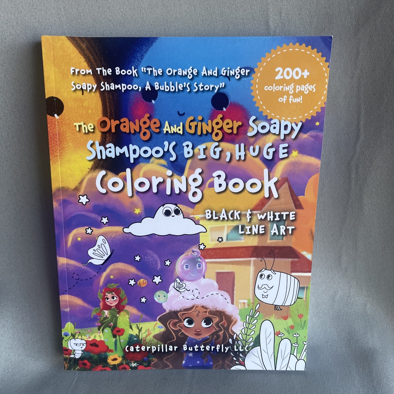 The Orange & Ginger Soapy Shampoo’s BIG HUGE Coloring Book Black & White Lines