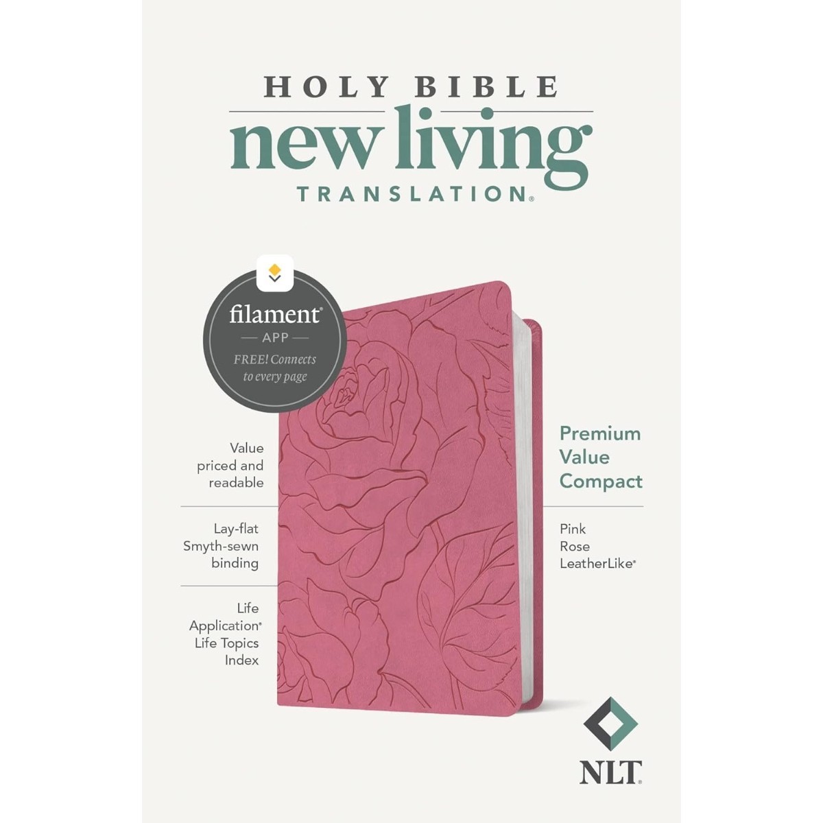 NLT Large Print Premium Value Thinline Bible, Filament Enabled