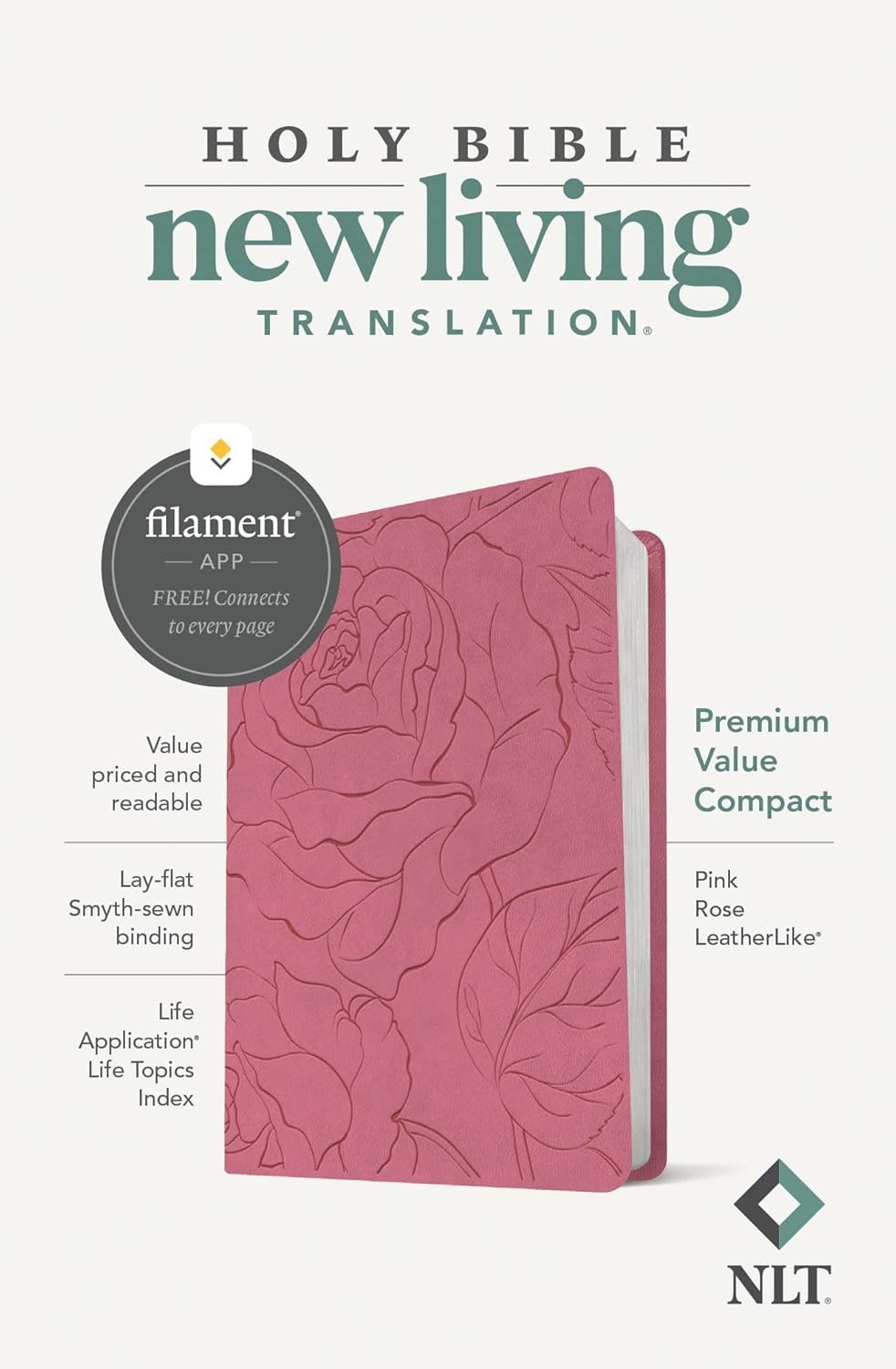 NLT Large Print Premium Value Thinline Bible, Filament Enabled