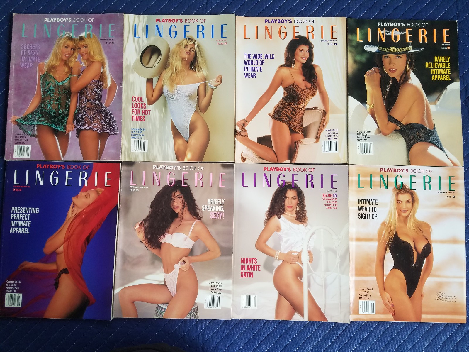 8 Playboy Press Special Editions LINGERIE 1992/1993