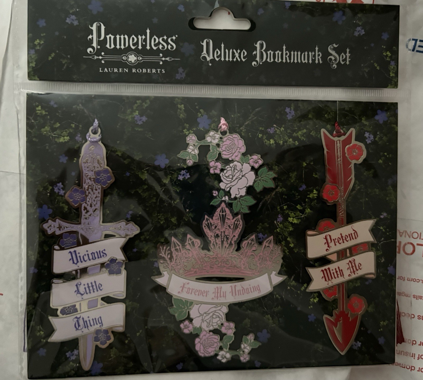 BRAND NEW SEALED Lauren Roberts: Powerless Trilogy Deluxe Bookmark Set