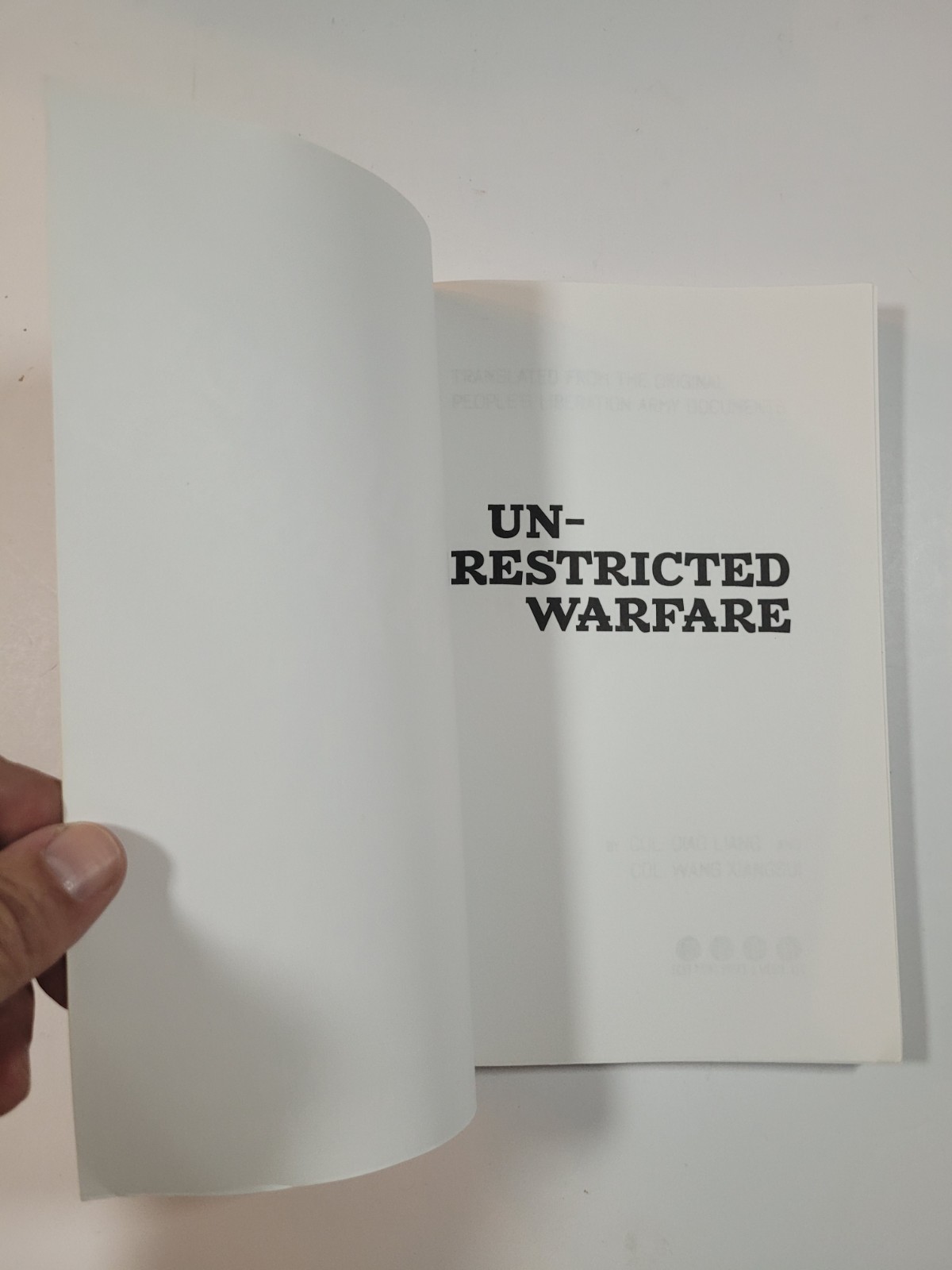 UN-RESTRICTED WARFARE – COL. QIAO LIANG – PEOPLE’S LIBERATION ARMY – TRADE PB