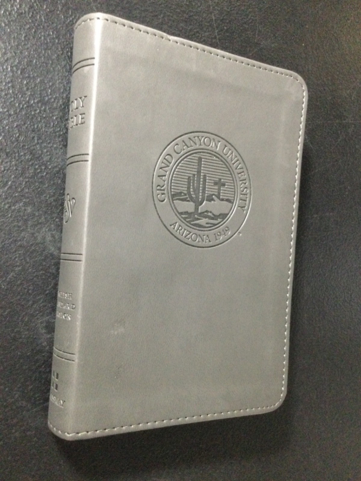 Holy Bible Grand Canyon Uni. Softcover Grey Leather (Brand New) Crossway