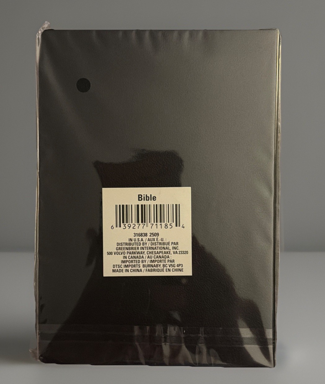 The Holy Bible King James Version In Black Cover Old & New Testaments Brand New.