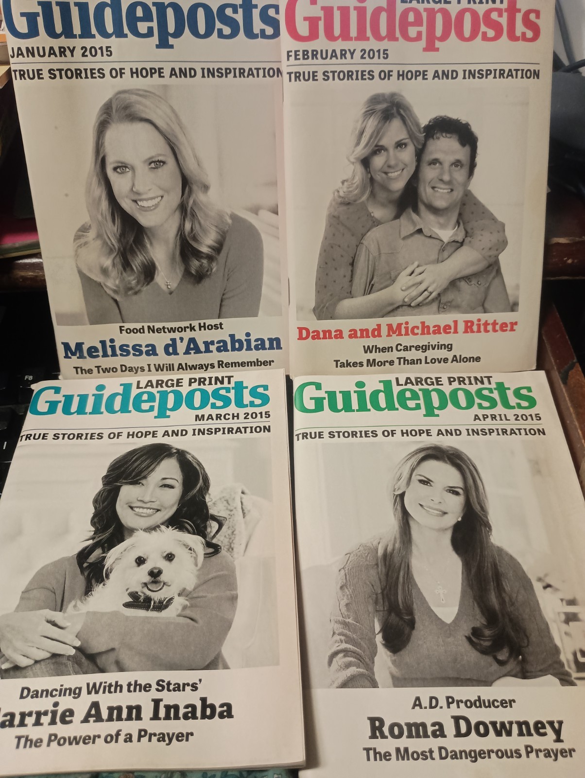 Guideposts LARGE PRINT Magazine 4 Back Issues 2015 Jan Feb Mar Apr F14